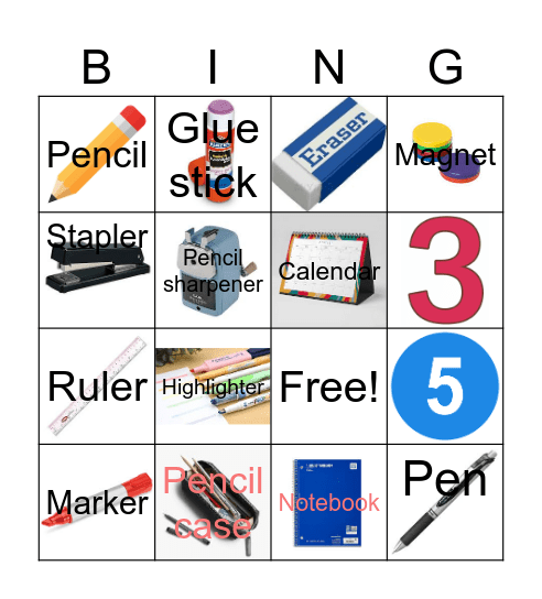 文房具#4 Bingo Card