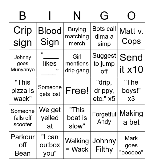Bot - Bingo! Bingo Card