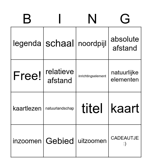 Bingokaart H1.1 H1.2 Bingo Card