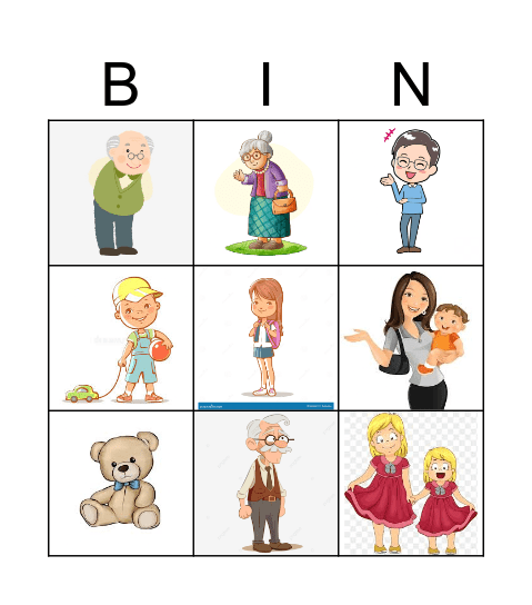 Familie Bingo Card