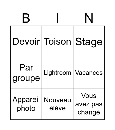 Bingo carlos Bingo Card