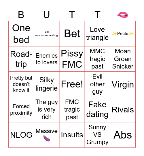 Buns Bingo Card