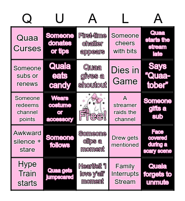 Quaa-Tober Bingo Card