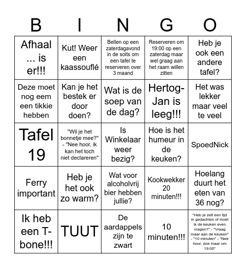 Witterbrug Bingo Card