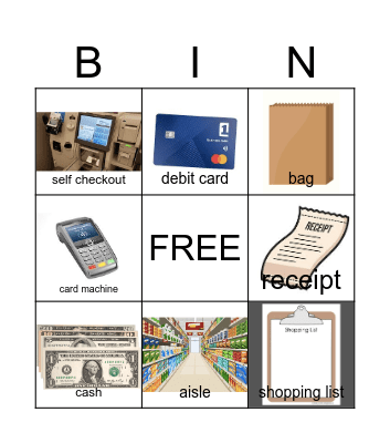 Stop & Shop BINGO Card