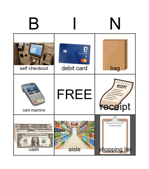 Stop & Shop BINGO Card