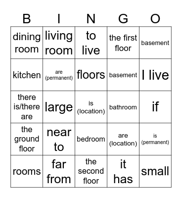 la casa Bingo Card