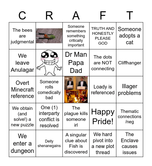 RO'S CARD Bingo Card