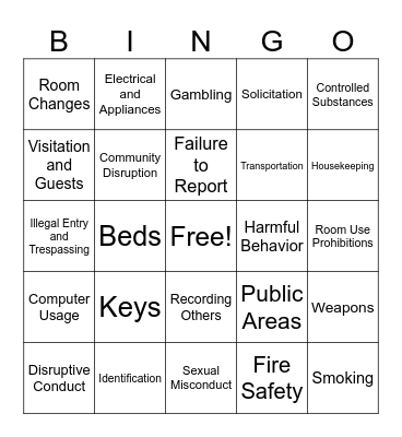 CLG Bingo Card
