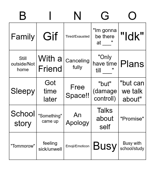 Lea WatchParty Bingo Card