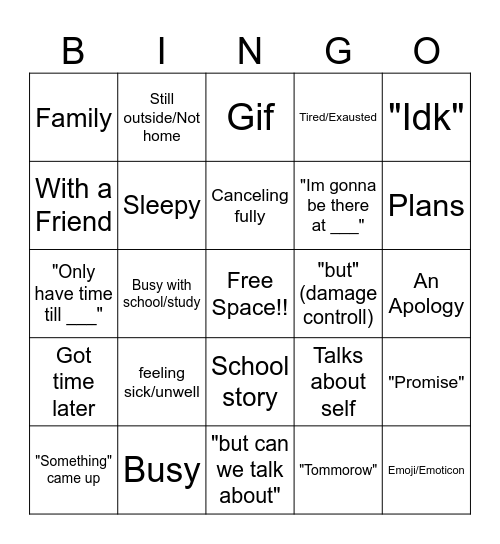 Lea WatchPartyy Bingo Card