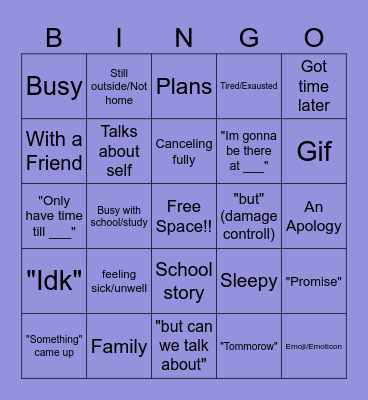 Lea WatchPartyy Bingo Card