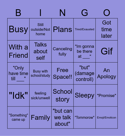 Lea WatchPartyy Bingo Card