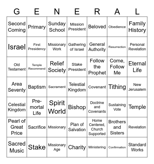 CONFERENCE BINGO Card