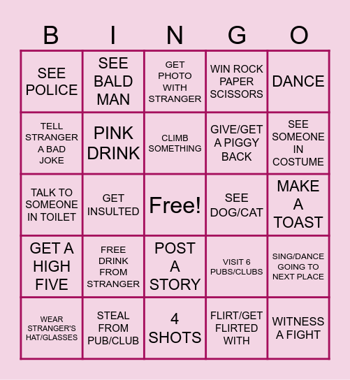 BIG BIRTHDAY Bingo Card