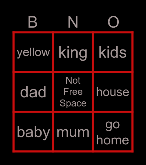 IDK Bingo Card