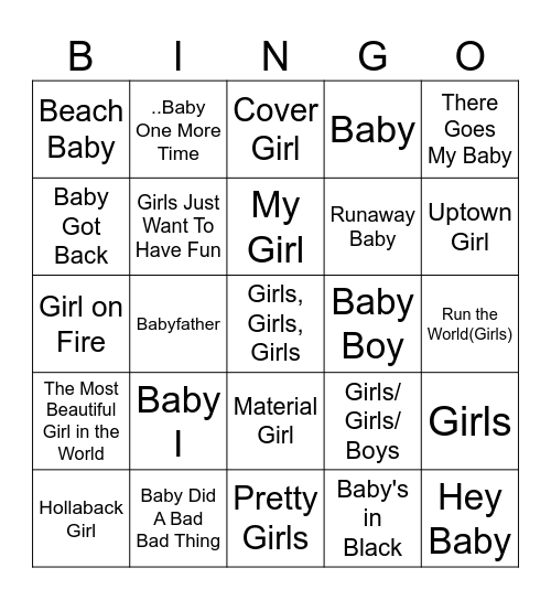 Good Luck, Babe! Bingo Card