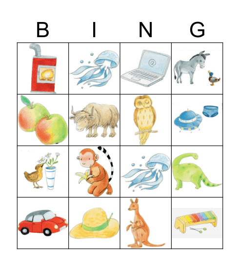 Anlaut Bingo Card