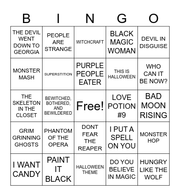 HALLOWEEN BINGO Card