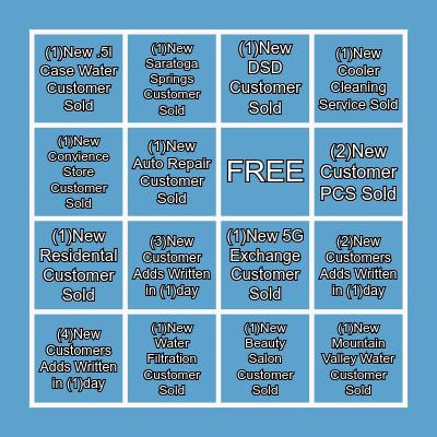 PRIMO Brands B-I-N-G-O!!! Bingo Card