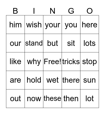 Cat in the Hat Bingo Card