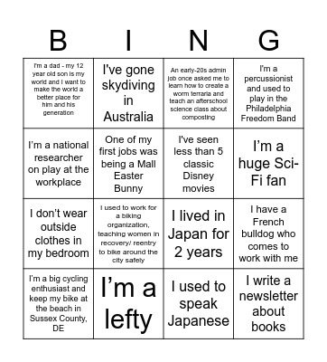 IBA BOARD BINGO! Bingo Card
