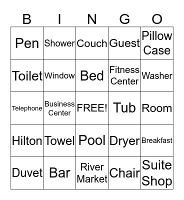 Hampton Inn & Suites Bingo Card