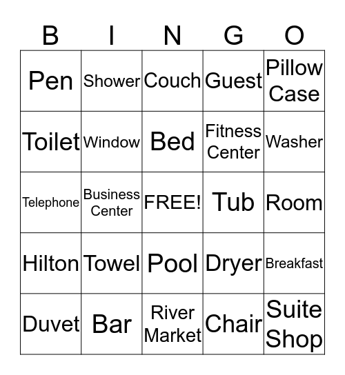 Hampton Inn & Suites Bingo Card