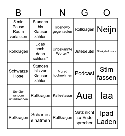 Blöcki Bingo Card