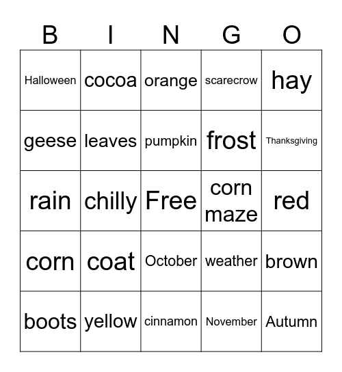 Bingo Card