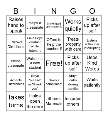 RESPECT Bingo Card
