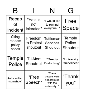 John Fry Email Bingo Card