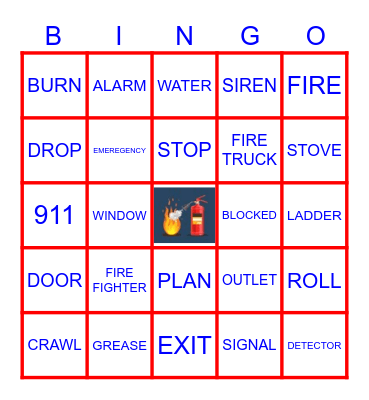 FIRE SAFETY Bingo Card