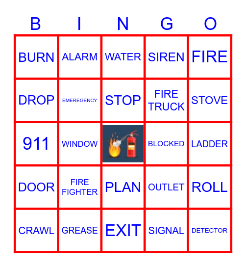 FIRE SAFETY Bingo Card