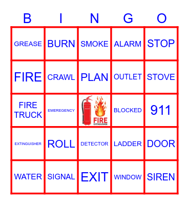 FIRE SAFETY Bingo Card