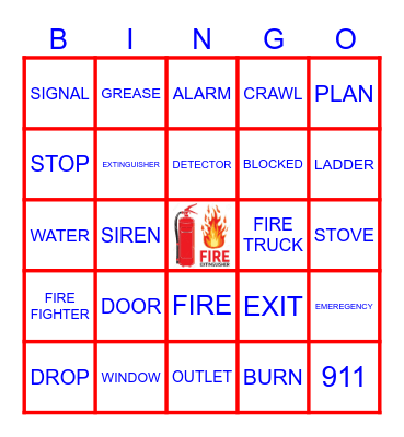 FIRE SAFETY Bingo Card