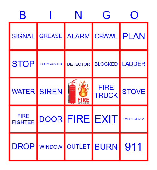 FIRE SAFETY Bingo Card