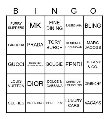 BOUGIE BINGO Card