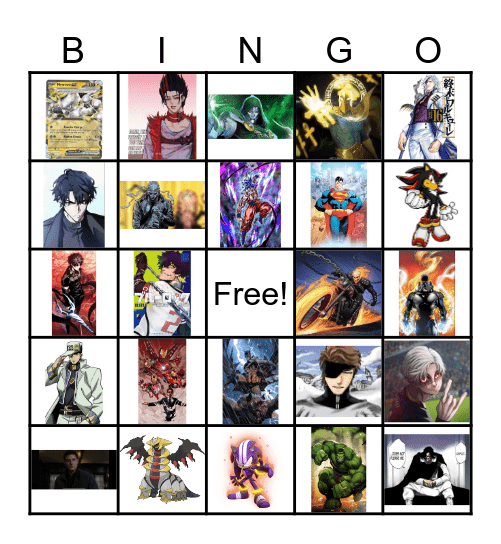 I like them all Bingo Card