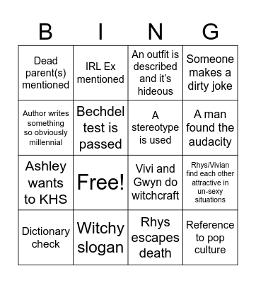 The Hex Ex : Chapter 11-15 Bingo Card