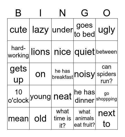 Bingo Card