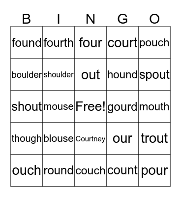 "Mouse in the House Bingo" Bingo Card