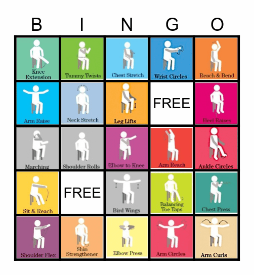 Chair Activity Bingo Card