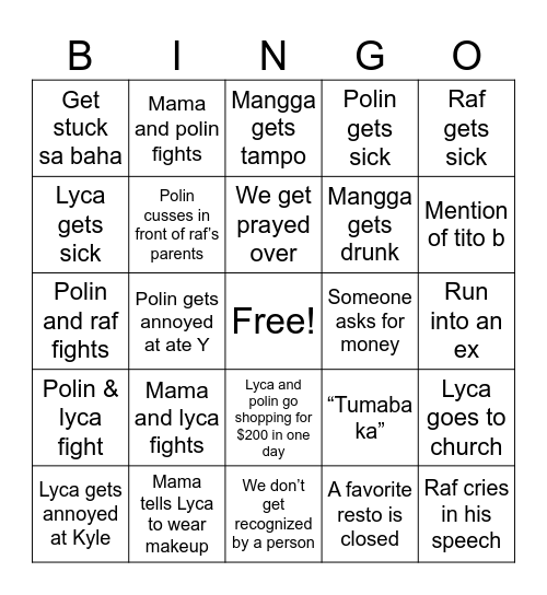 PILIPINS 2025 Bingo Card