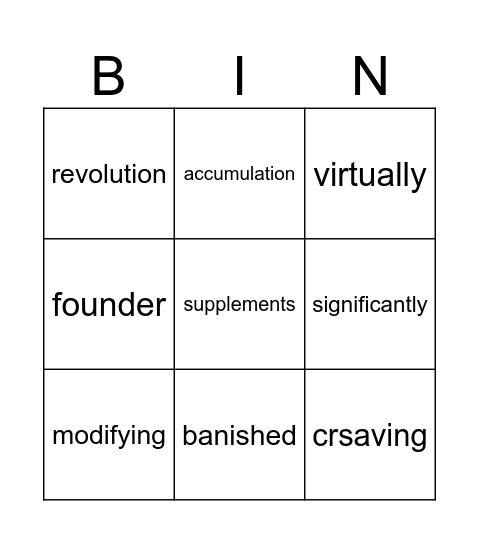 LEAP3 R3 Bingo Card