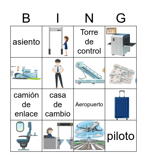 El aeropuerto Bingo Card