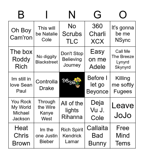 Beats And Bingo Card