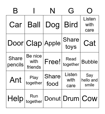 Making friends and review Bingo Card