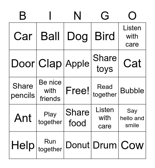 Making friends and review Bingo Card