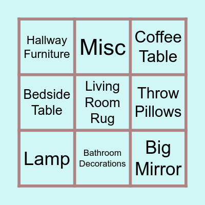 IKEA TRAP HOUSE RUN Bingo Card